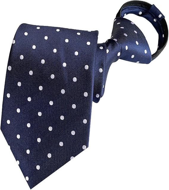 JTCMOJS Men Silk Zip Up Ties Woven Jacquard Pretied Zipper Neckties