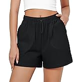 GRAPENT Athletic Shorts for Women High Waisted Casual Exercise Hiking Quick Dry Sports Gym Running Shorts with Pockets