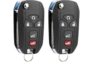 Usa Remote Replacement Fits Buick Chevrolet GMC Flip Key Fob Control 5btn 15913415 OUC60270 Set of 2