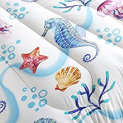 CVHOUSE Hippocampus Bedding Queen Size,Ocean