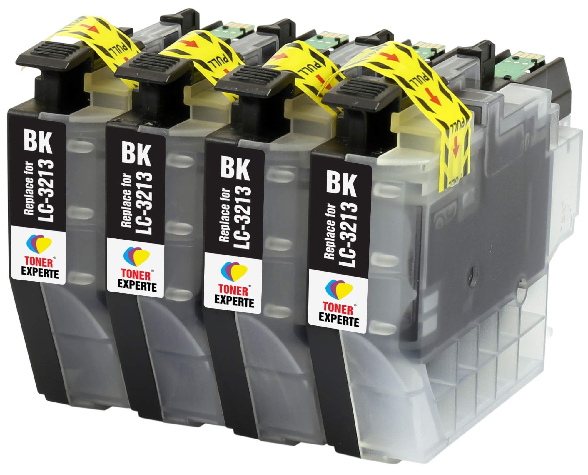 TONER EXPERTE LC3213 LC3213BK 4 Compatible Black Ink Cartridges for DCP-J572DW DCP-J772DW DCP-J774DW MFC-J491DW MFC-J497DW MFC-J890DW MFC-J895DW | High Capacity