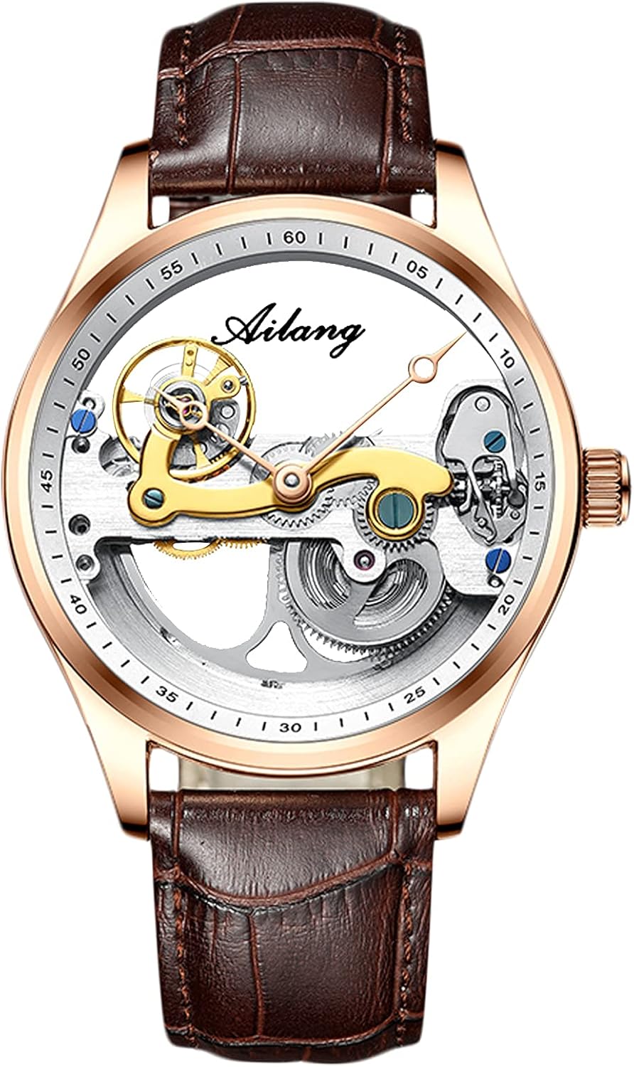 RORIOS Fashion Mens Watches Mechanical Watch with Stainless