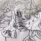 Loussiesd Floral Duvet Cover Set White 2 Pieces Pillow Shams Included view 4
