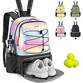 Arcoyard Tennis Bag Holds 2 Rackets, Professional Tennis Bags for Women, Tennis Backpack with Ventilated Shoe Compartment