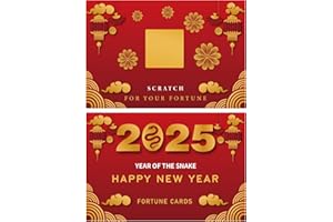 ELLZK 30 Count Chinese New Year 2025 Scratch Off Card Game - Year of the Snake Fortune Cards - Fun Activity for Lunar New Year, Chinese New Year's Celebration Party, Office Party - Decorations & Favors