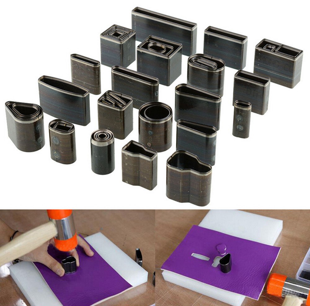39 Shape Style One Hole Hollow Punch Cutter Tool Leather Craft Set DIY