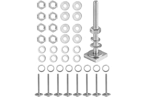 MOROINRIZ T Slot Bolts for Thule, Yakima Roof Rack Cross Bars, Platform, Cargo Basket, Stainless Square T Track Bolt Adapter to Secure Bike/Ski/Kayak Rack, Solar Panel, Awning (M6 x 65mm, 4mm Thick)