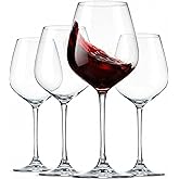 Paksh Novelty Italian Red Wine Glasses - 18 Ounce - Wine Glass Clear (Set of 4)