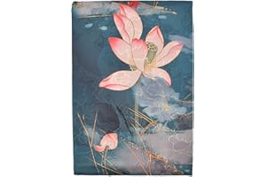 BLBMH Book Cover for Paperbacks- Adjustable Fabric Book Sleeve Cover Protector Fit for 5.5x8.5 inch Hardcover Softcover Book Novels Notebook Bible - Lotus