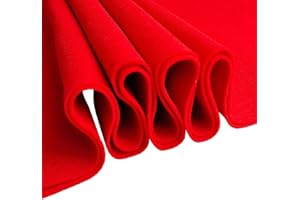Jtnohx Color Felt, 1 Square Yard Felt Fabric, 1.4mm Thickness Flexible Craft Felt Sheets, Felt by Yard for Art & Craft Project (Red)