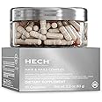 HECH Hair & Nails Complex - Hero Nutraceutical with Specific Amino Acids, Collagen Peptides, Plant Polyphenols, Key Minerals and B-Vitamins Including D-Biotin