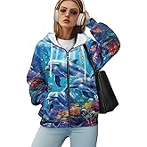WELLFLYHOM Oversize Hoodies for Women Y2K Vintage Sweatshirt Zip Up Jackets Long Sleeve Cardigan Sweater Shirts