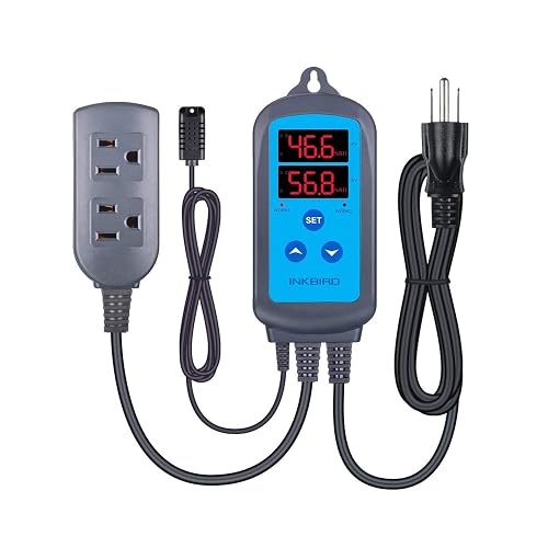Inkbird Humidity Controller Humidistat Pre Wired Plug Digital Sensor ...