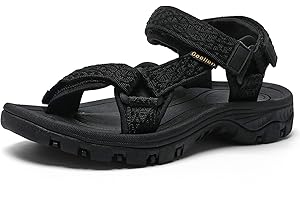 Muboliy Women's Hiking Sport Sandals Water Outdoor Athletic Shoes With Arch Support Adjustable Beach Shoes