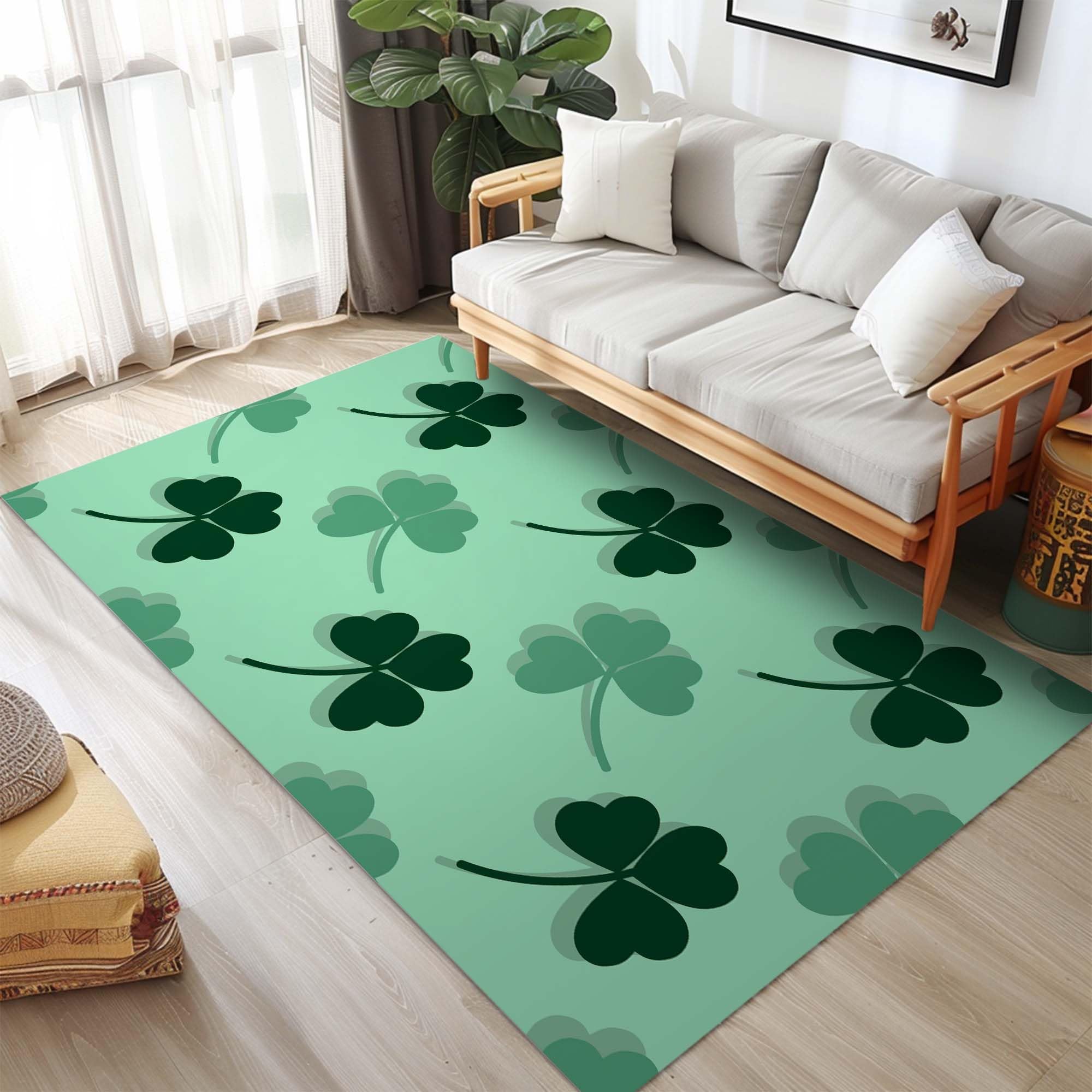 Photo 1 of Area Rug for Living Room Bedroom 6x9 Washable Machine Modern Abstract Rugs Thick Non-Slip Non-Shedding Soft Farmhouse Carpet Peak Green Carpets Big Alfombras para Salas House Must Haves Essentials
