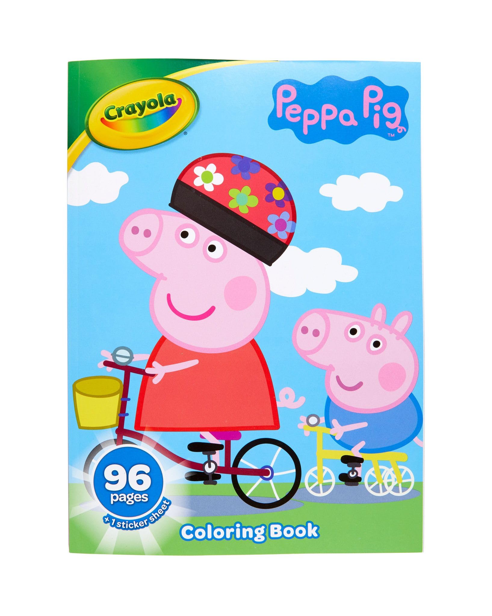 Crayola Peppa Pig Coloring Book with Stickers, Gift for Kids, 96 Pages, Ages 3, 4, 5, 6
