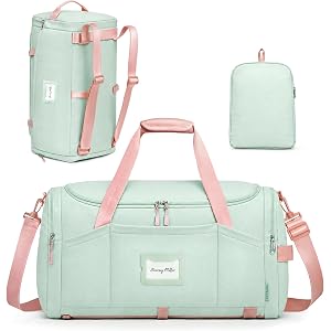 TOPEAST Foldable Duffle Bag for Travel, Large Travel Duffel Bags for Women | 4 in 1 Travel Backpack, Carry on Weekender Bags