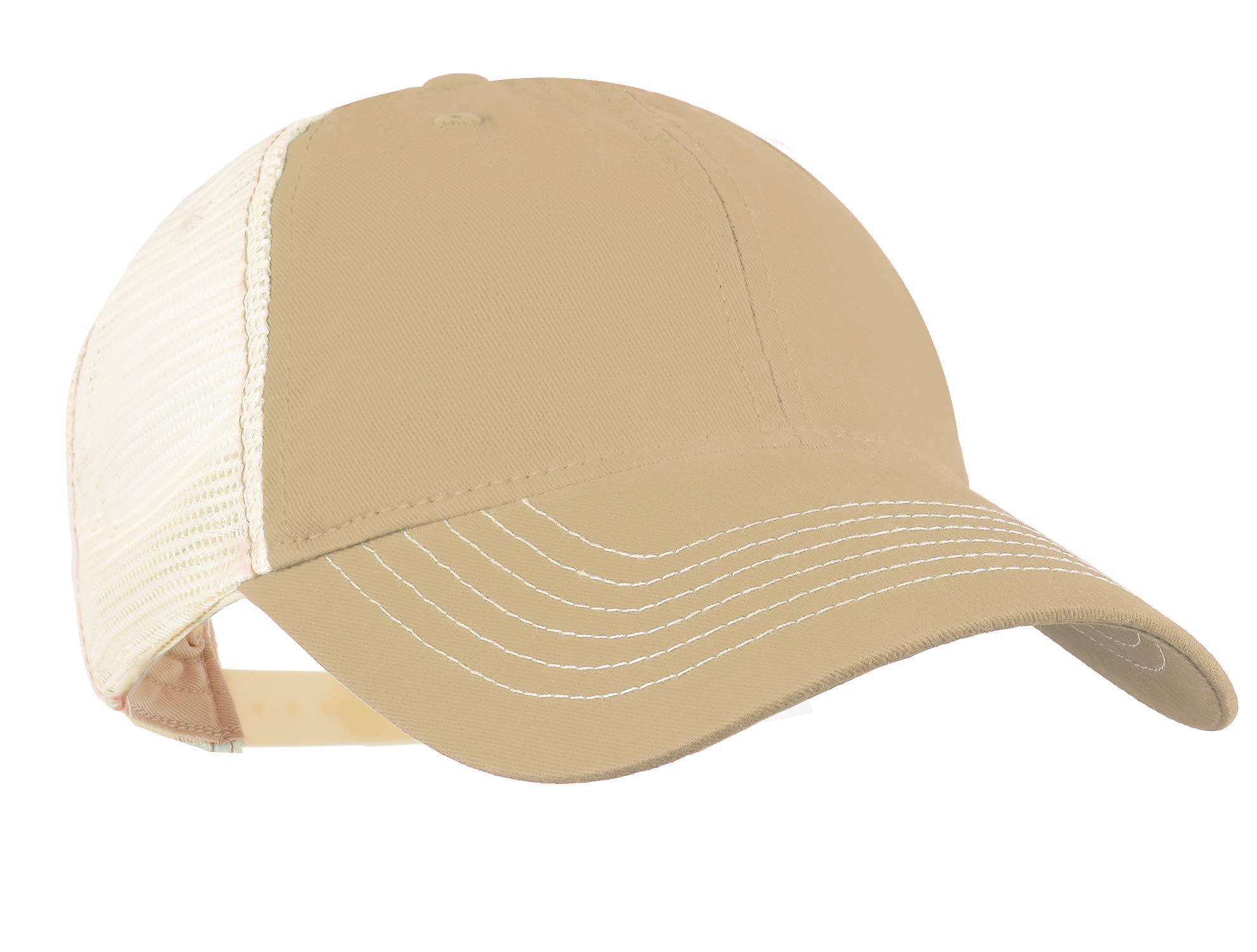 KC Caps Unisex Two Tone Baseball Cap Classic Low Profile Hat Basic Style Mesh Retro Cap