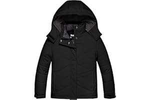 Skieer Girls' Waterproof Ski Jacket Warm Windproof Snow Winter Coat