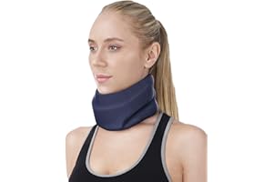 BLABOK Neck Brace Cervical Collar for Sleeping - For Relief Neck Pain and Neck Support Soft Foam Wraps Relief Spine Pressure Blue Suitable for Neck Circumference 15.8-18.1 inch