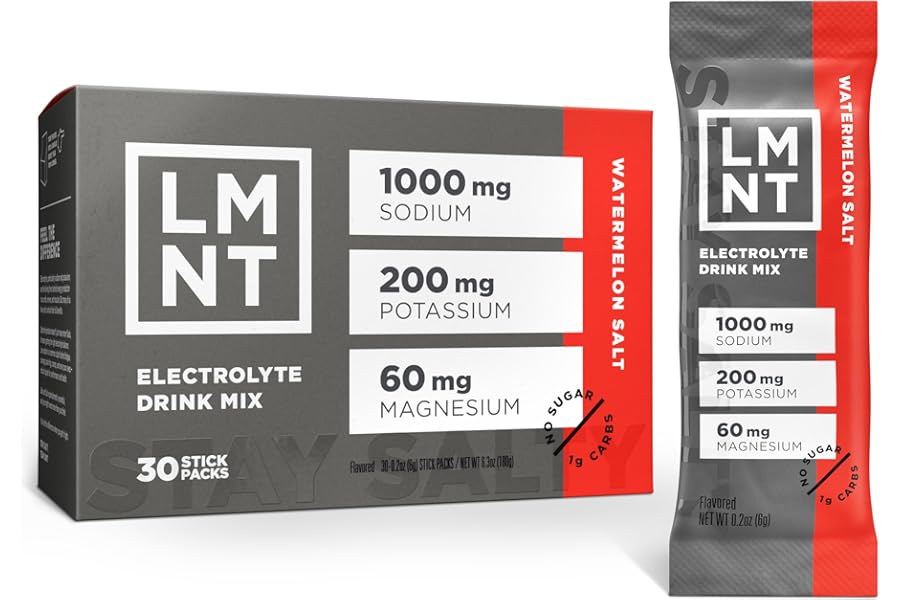 LMNT Zero Sugar Electrolytes - Watermelon Salt | Drink Mix | 30-Count