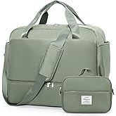 Travel Duffel Bags for Women, Carry-on Overnight Weekender Bag with Wet Pocket & Toiletry Bag, For Spirit Airlines 18x14x8 Personal Item Bag