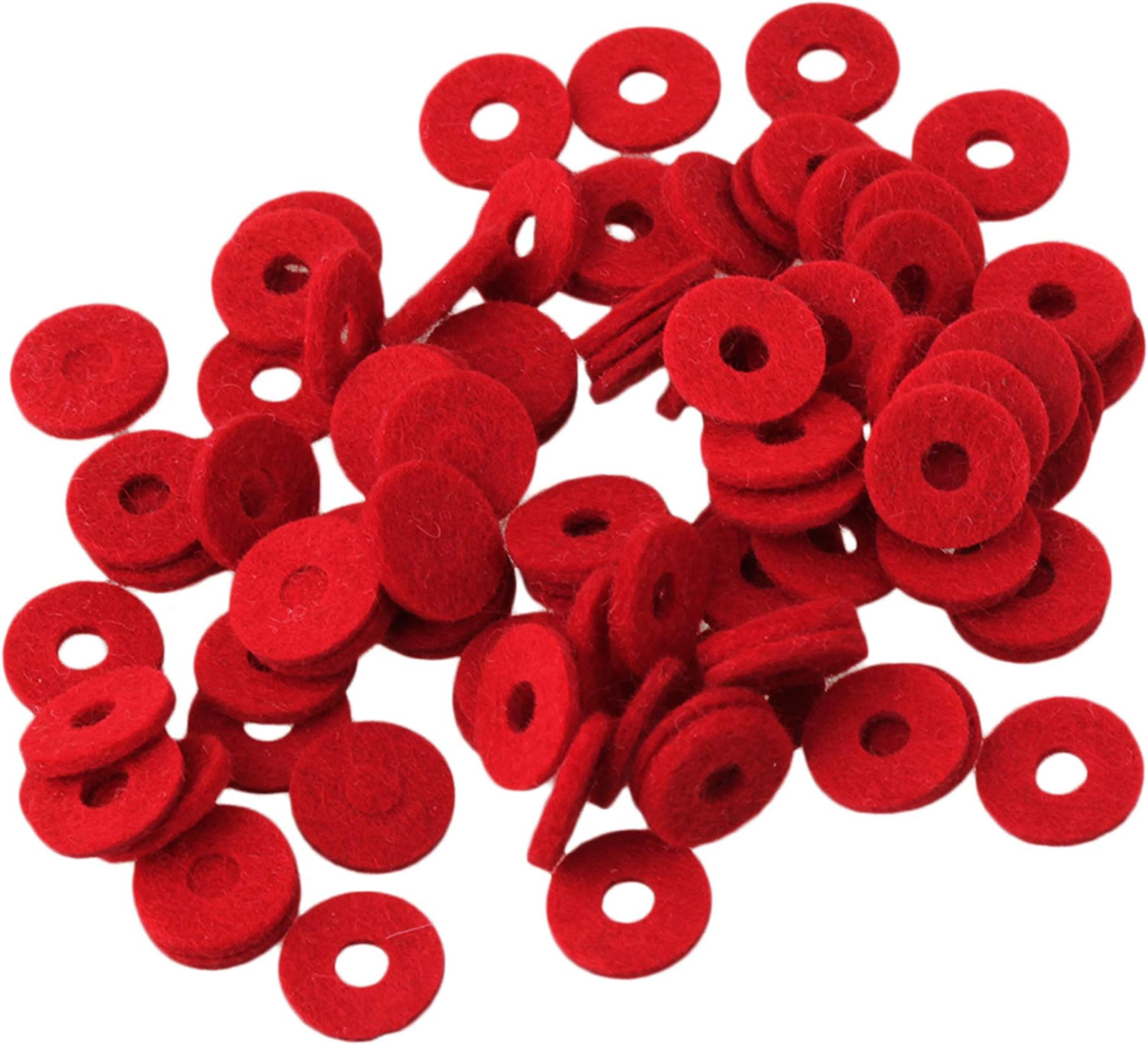 Yibuy Red Piano Felt Balance Rail Punchings Piano Regulating Repair Accessory Set of 90