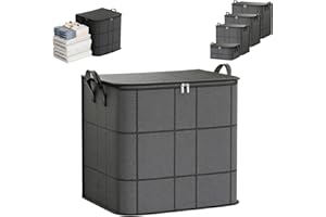 Dust-Proof Comforter and Bedding Organizer,Extra Large Storage Bags for Clothes with Reinforced Handles & Sturdy Zippers,Fold