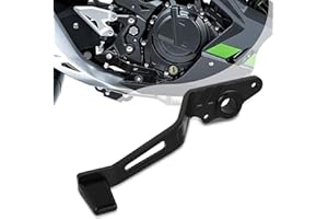 BAOUFF Motorcycle Rear Brake Pedal,CNC Aluminum Foot Brake Lever for Ninja 500 24-25/Ninja 400 18-24/Z400 19-24/Z500 24-25-Black