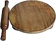 ARIJA Wooden Chakla Belan Set - Kitchenware Use Perfect for Making Chappati at Home - Wood Rolling Board and Rolling Pin Set - Easy to Clean - Housewarming Gift Ideas