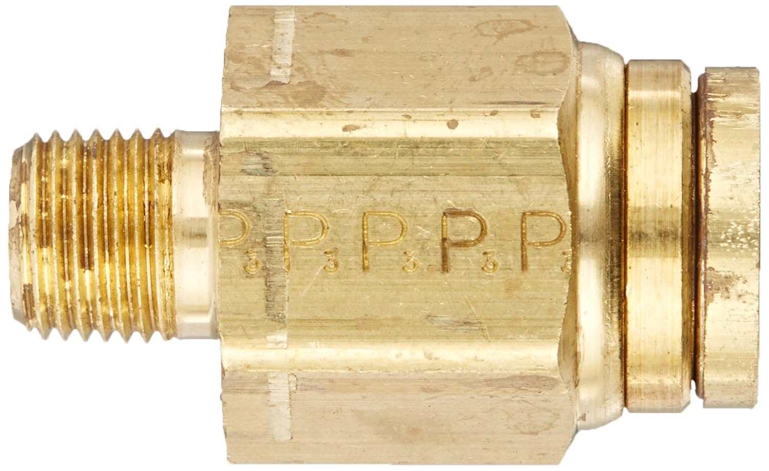 Inline Connector Complies with DOT 1/4 Tube OD x 1/4 NPT Male Legris