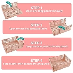 Domiella 2-Pack Crates for Storage, Storage Crates