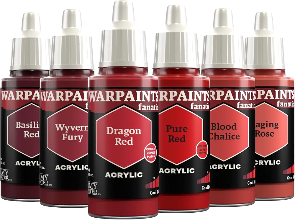 The Army Painter Warpaints Fanatic Flexible Triad Cool Reds 6 x 18 ml