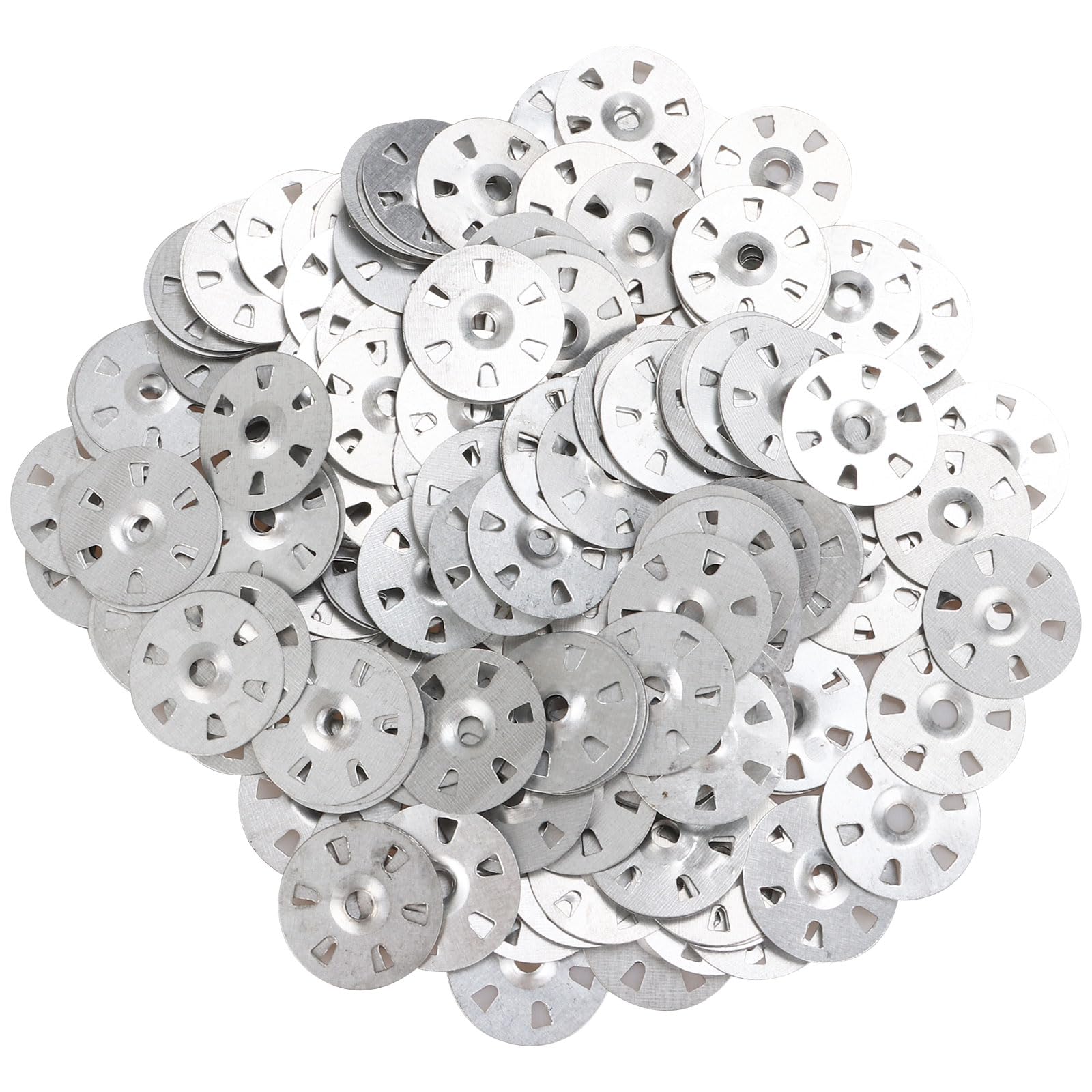LOLYSIC 500Pcs Tile Backer Board Washers, 30mm Galvanised Steel Insulation Washers, Metal Easy Fix Washers for Plasterboard Thermoboard Gypsum Insulation Board