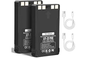 2 Pack LIT-22 Pro Rechargeable Lithium Battery 7000mAh 7.7V - Replacement for SPYPOINT LIT-22 Hunting Trail Camera & Flex-M/F