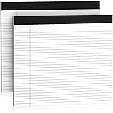 2 Pcs Note Pads 11" x 9.5" Legal Pads College Ruled Notepad Micro Perforated Writing Pads White Lined Paper 80GSM College Ruled Paper Pad of Paper 30 Sheets Notebook for School, To-Do Lists, Office