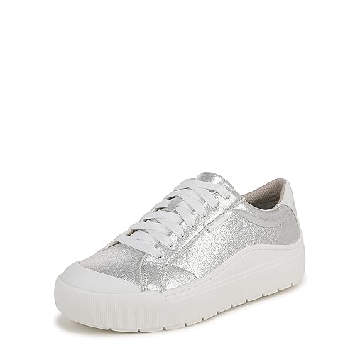 Dr. Scholl's Womens Time Off Sneaker Silver 9.5 M
