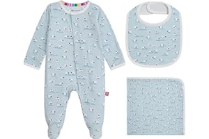 magnetic me Goodnight Baby Gift Set | Magnetic Footie Pajamas & Blanket | Baby Shower Gift for Newborns, Baa Baa Baby Blue, 0