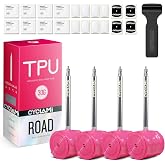 CYCLAMI 4-Pack TPU Inner Tube 700C, Ultralight 30g Road Bike Tube Compatible with 700x18/23/25/28/30/32C Metal Presta Valve 65mm -TPU Road Bike Tire 28'' (with a Multi-Functional Tire Pry Bar)