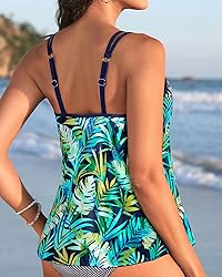 Womens Flowy Tankini Tops Only - Modest Bathing