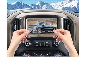 DSDFGH for 2015-2023 2024 Chevy Silverado Screen Protector 8 Inch LCD Touchscreen Silverado 1500 2500 3500 LT LTZ High Country HD Tempered Glass 9H Hardness Anti-Scratch Reduce Fingerprints