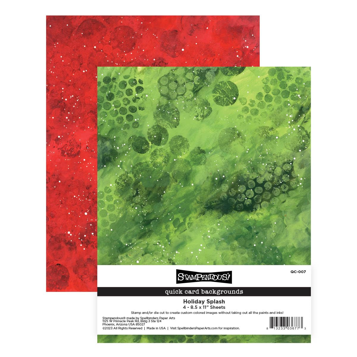 Spellbinders Holiday Splash Quick Card Backgrounds from the Holiday Hugs Collection by Stampendous