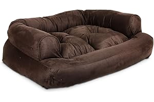 Snoozer Overstuffed Luxury Pet Sofa, Large, Hot Fudge