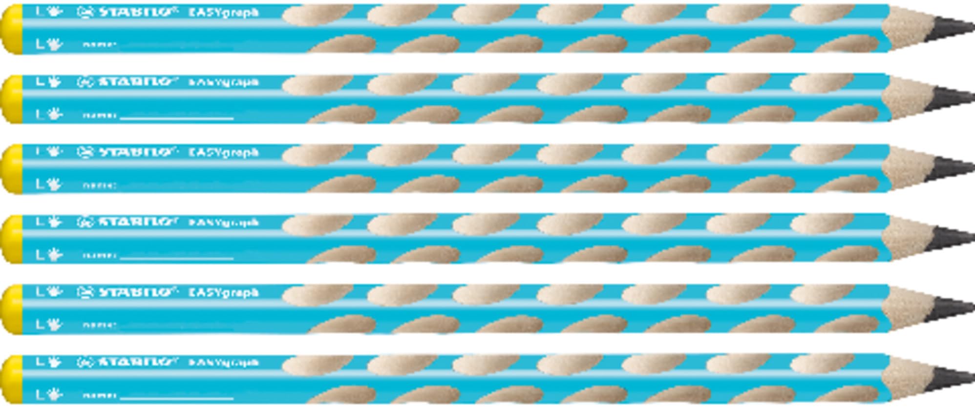 Ergonomic Graphite Pencil - STABILO EASYgraph - Left-Handed - Blue - Pack of 6 - B — image 1