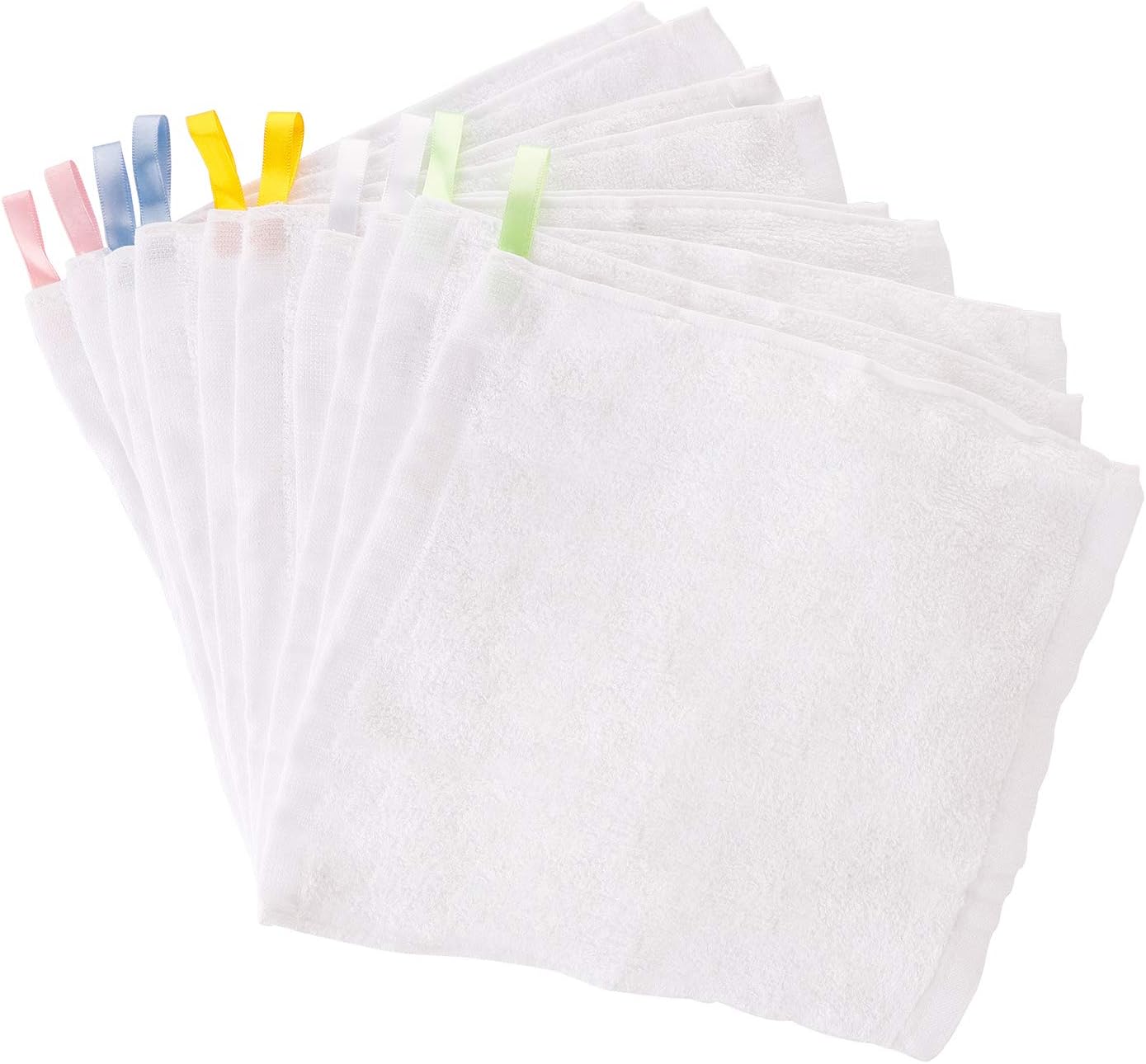 Future Founder Lot De 10 Serviettes De Toilette Blanches Douces Pour Le Visage En Fibre De Bambou De Qualite Superieure Avec Corde De Suspension Pour Enfants 25 X 25 Cm Fibre De Bambou Amazon Fr Bebes Puericulture