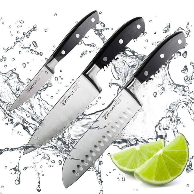 ProCook Gourmet X30 Kitchen Knife Set Paring Chefs Santoku ⭐ Free