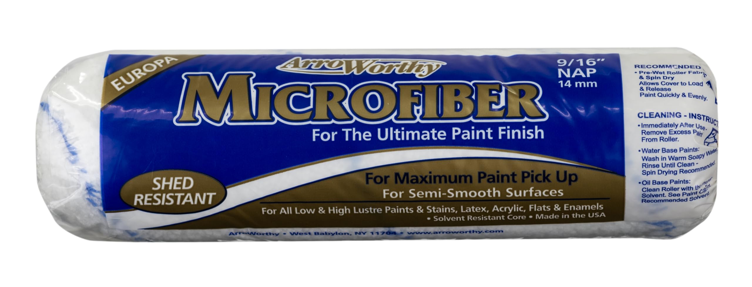 Arroworthy 9" 9/16 Nap Microfiber Roller Sleeve