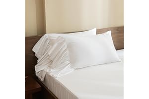 QSH Queen's House White Pillowcases Ruffle Pillow Shams Standard Size Set of 2-Style G