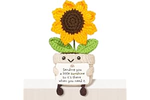 Glydein Get Well Soon Gifts for Women After Surgery, Handmade Positive Sunflower Crochet Decor, Surgery Recovery Breast Cancer Care Gifts, Thinking of You Feel Better Gift for Women