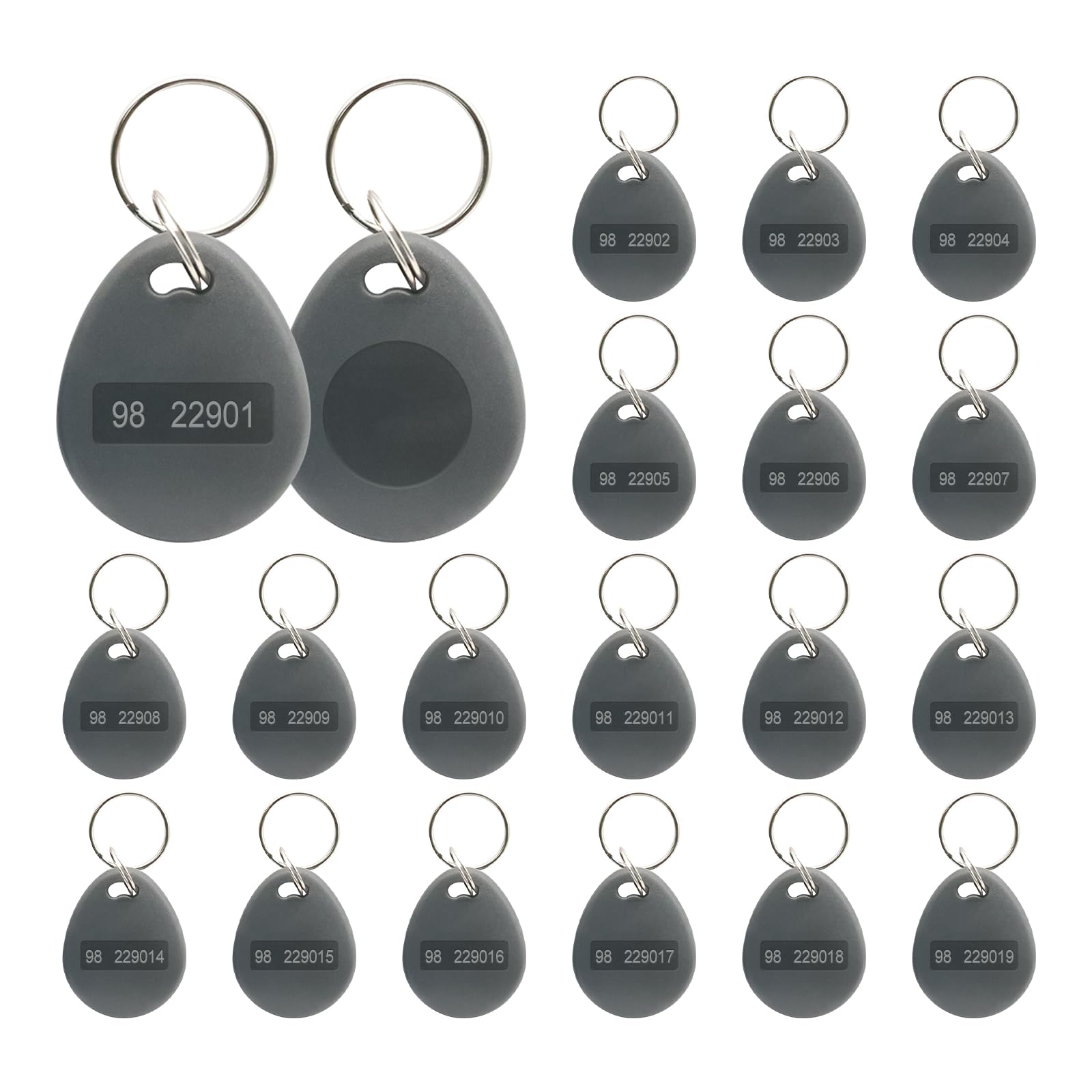 50pcs 26 Bit Proximity Key Fobs, 125KHZ Weigand Prox Keyfobs Compatible with Prox Key ISOProx 1346 1386 1326 H10301 Format Readers, Keyfobs for the vast Majority of Access Control Systems